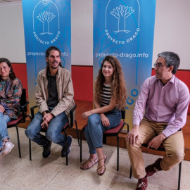 El exdiputado de Podemos Alberto Rodríguez (c) presenta su proyecto político 'Drago'. -Ángel Medina / EFE