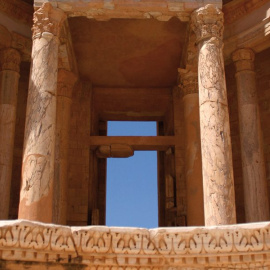 Las ruinas de Sabratha construidas por los romanos hace 2.000 años. Foto de Westewoud.