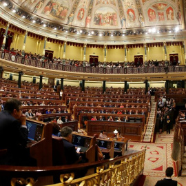 El Congreso de los Diputados durante el discurso de investidura de Pedro Sánchez. EFE
