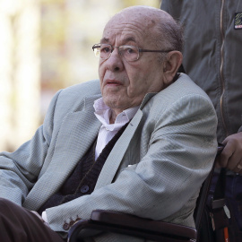 El saqueador confeso del Palau de la Música Félix Millet, a su llegada a la Audiencia de Barcelona. EFE/Andreu Dalmau