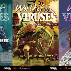 Novelas gráficas del proyecto ‘Mundo Virus’ / © Museo Estatal de la Universidad de Nebraska