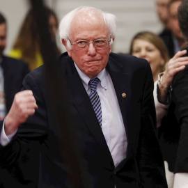 Bernie Sanders durante las primarias en New Hampshire. / EFE