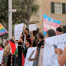 Manifestación LGTBIQ+ palestina en la ciudad de Haifa en 2019. / EFE