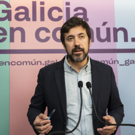 El candidato a la Xunta de Galicia por Galicia en Común, Antón Gómez Reino.