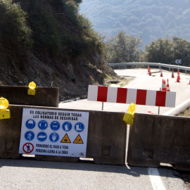 Tall de la carretera del Brull al Montseny al quilòmetre 25. ACN/ Laura Busquets