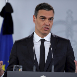 Sánchez, durante una rueda de prensa. EFE