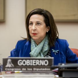 La ministra de Defensa, Margarita Robles, durante una comparecencia en el Congreso de los Diputados, 21 de diciembre de 2022, en Madrid (España). Foto: A. Pérez Meca / Europa Press