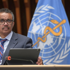El director general de la Organización Mundial de la Salud (OMS), Tedros Adhanom. EFE/EPA/FABRICE COFFRINI/Archivo