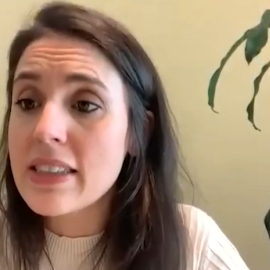 Irene Montero durante su entrevista 'En la frontera'.