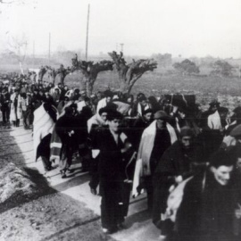Retirada de combatientes durante la guerra civil española.- FUNDACIÓN F. LARGO CABALLERO