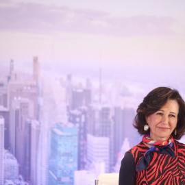 La presidenta del Banco Santander, Ana Botín durante la presentación de los resultados correspondientes al ejercicio 2019. E.P./Eduardo Parra