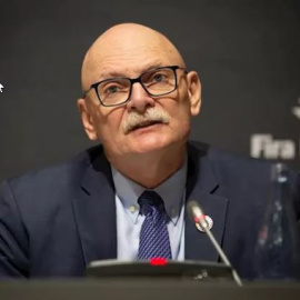 El conseller delegat de la GSMA, John Hoffman, en roda de premsa. Davud Zorraikino | Europa Press