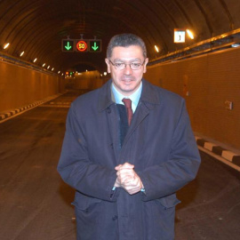 Alberto Ruiz-Gallardón, en uno de los túneles de la M-30. (Ayuntamiento de Madrid)
