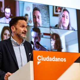 El portavoz adjunto de Ciudadanos, Edmundo Bal, en rueda de prensa tras el comité permanente del partido. Fuente: Cs