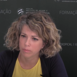 La ministra de Salud portuguesa y responsable del equipo portugués del Observatorio del Sistema Europeo de Salud, Inês Fronteira. / Captura de Youtube