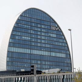 Edificio de La Vela, la sede del BBVA en la zona norte de Madrid. E.P./Joaquin Corchero