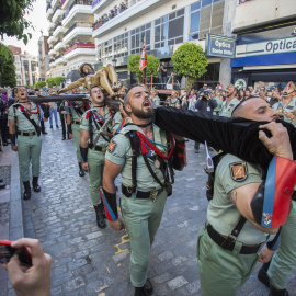  La legión desembarca por primera vez en Huelva para procesionar con el Cristo de la Vera Cruz.- EUROPA PRESS