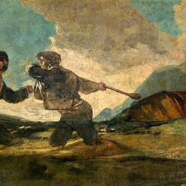  El cuadro 'Duelo a garrotazos' de Francisco de Goya.