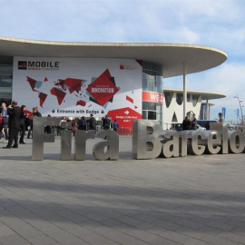 La entrada del Mobile World Congress, en la Fira, en su última edición. E.P.