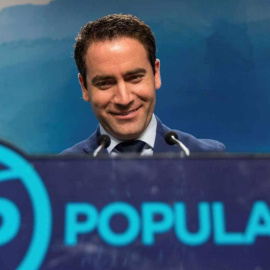 El secretario general del Partido Popular, Teodoro García Egea, en rueda de prensa. EFE/Archivo