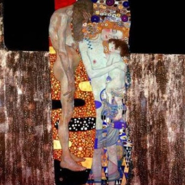 Cuadro de Gustav Klimt titulado 'Las tres edades de la mujer'.