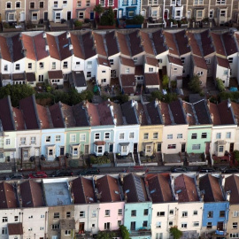  Vista de viviendas de un barrio de Londres.