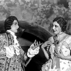 Carmen Ruiz, amante de Alfonso XIII, durante una actuación.