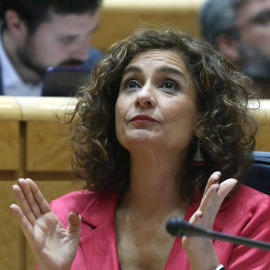 La ministra de Hacienda, María Jesús Montero, en el Senado