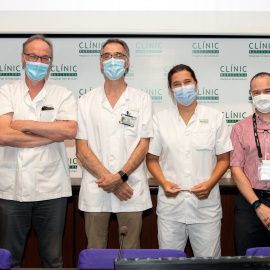 Alex Soriano, Antoni Castells, Carolina Garcia-Vidal i David Vidal, de l'Hospital Clínic de Barcelona. Francisco Avia - Hospital Clínic