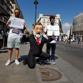 Cabezudo de Mariano Rajoy. EUROPA PRESS