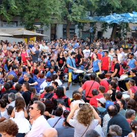 Una imatge del pregó de les Festes de Gràcia de l'any passat. ACN