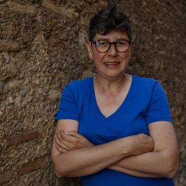  La candidata de Valencia por Podem, Pilar Lima, posa tras una entrevista para Europa Press a 10 de mayo de 2023 en Valencia, Comunidad Valenciana (España). - ROBER SOSLANA / Europa Press