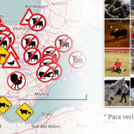 Mapa del maltrato animal elaborado por Público