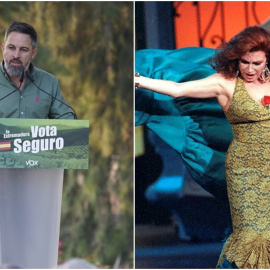  A la izquierda, Santiago Abascal, y a la derecha, Rocío Jurado. Ambas imágenes son de EFE