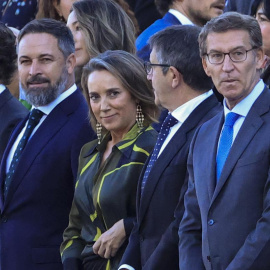  Feijóo y Abascal en el desfile del 12 de octubre. /EDUARDO PARRA / EUROPA PRESS