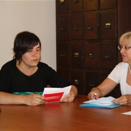 L'alcaldessa de Senan, Carme Ferrer.