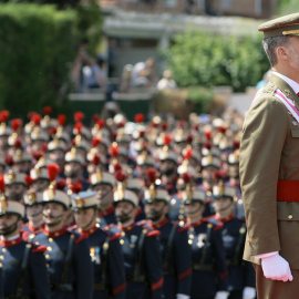 El Rey Felipe VI, durante el acto central del Día de las Fuerzas Armadas, que se ha celebrado en Guadalajara. EFE/Pepe Zamora