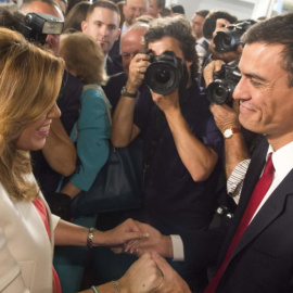 Susana Díaz y Pedro Sánchez. EFE/Archivo