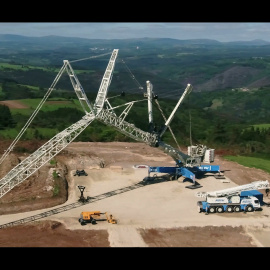 Construcción del parque eólico de Paradela