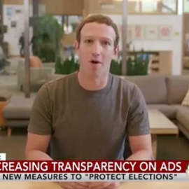 Imagen del vídeo manipulado de Mark Zuckerberg.