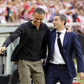 Fotografía de archivo de Ernesto Valverde y Luis Enrique. EFE/ARCHIVO/Luis Tejido
