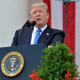 Donald Trump este lunes en el cementerio de Arlington, en Washington. /REUTERS