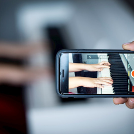 Una clase de música 'online'. (EFE)