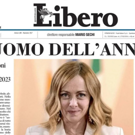 Portada del diario italiano 'Libero'.