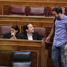 Pablo Iglesias y Alberto Garzón./Europa Press
