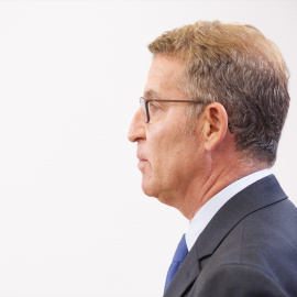 Feijóo comparece tras su reunión con el líder de VOX. -EDUARDO PARRA / Europa Press