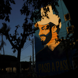 Mural de Bukele en San Salvador, El Salvador.- REUTERS/José Luis González