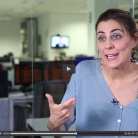 Ruiz-Huerta, entrevistada en la sede de Público.