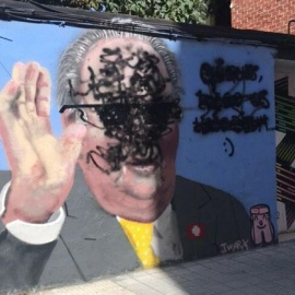 Boicotean el grafiti de J. Warx sobre el rey Juan Carlos en Valencia