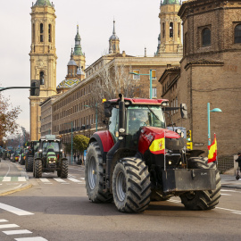 Protestas agricultores en Zaragoza. EFE/Toni Galán